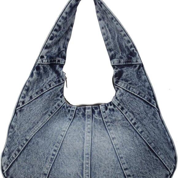 Handbags - Trendy Jean Purses for Women Denim Hobo Bag Y2K Shoulder Bag Handbags